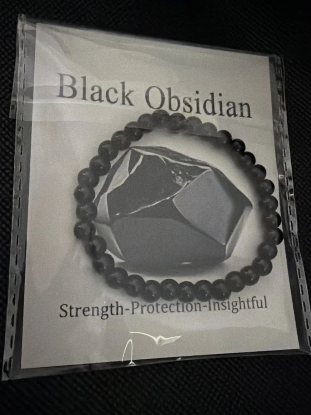 Black Obsidian Beaded Bracelet — Protective Men's Jewelry